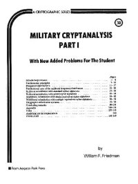 cover of the book Military Cryptanalysis