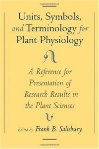 cover of the book Units, Symbols, and Terminology for Plant Physiology: A Reference for Presentation of Research Results in the Plant Sciences