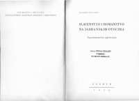 cover of the book Slavenstvo i romanstvo na zadarskim otocima - toponomastička ispitivanja