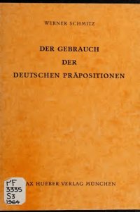 cover of the book Der Gebrauch der deutschen Präpositionen