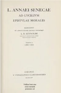 cover of the book Ad Lucilium epistulae morales; Tomus I; Libri I- XIII