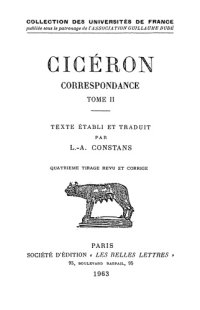 cover of the book Cicerón: Correspondance, Tome II: Lettres LVI-CXXI