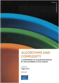 cover of the book Algorithms and Complexity : A supplement to Algorithm Design by Jon Kleinberg & Éva Tardos