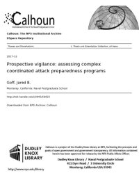 cover of the book Prospective vigilance: assessing complex coordinated attack preparedness programs