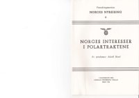 cover of the book Norges interesser i polartraktene