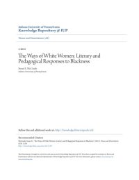 cover of the book The Ways of White Women: Literary and Pedagogical Responses to Blackness