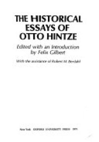 cover of the book The Historical Essays of Otto Hintze