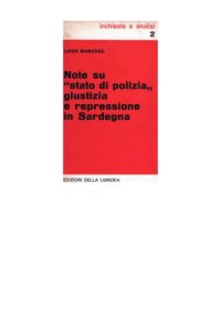 cover of the book Note su "stato di polizia" giustizia e repressione in Sardegna