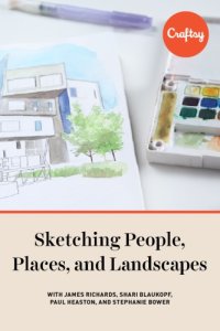 cover of the book Sketching People, Places, and Landscapes (Bluprint, Craftsy)