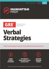 cover of the book GRE Verbal Strategies: Effective Strategies & Practice from 99th Percentile Instructors