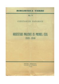 cover of the book Orientari politice in primul exil 1939–1940