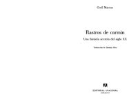 cover of the book Rastros de carmín: una historia secreta del siglo XX