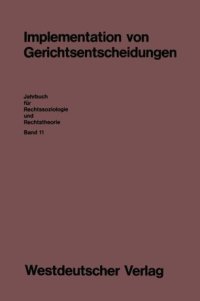 cover of the book Implementation von Gerichtsentscheidungen