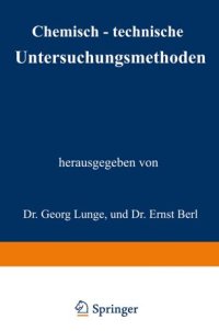 cover of the book Chemisch-technische Untersuchungsmethoden: Vierter Band