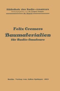 cover of the book Baumaterialien für Radio-Amateure