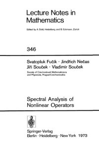 cover of the book Spectral analysis of nonlinear operators