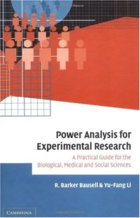 cover of the book Power Analysis for Experimental Research: A Practical Guide for the Biological, Medical and Social Sciences
