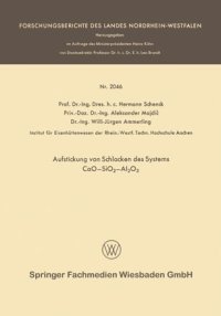 cover of the book Aufstickung von Schlacken des Systems CaO—SiO2—Al2O3