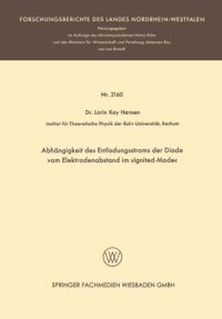 cover of the book Abhängigkeit des Entladungsstroms der Diode vom Elektrodenabstand im »Ignited-Mode«