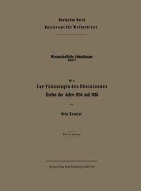 cover of the book Zur Phänologie des Rheinlandes: Karten der Jahre 1934 und 1935