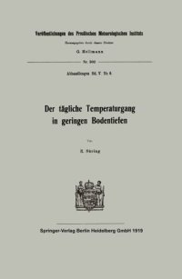 cover of the book Der tägliche Temperaturgang in geringen Bodentiefen