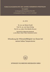 cover of the book Erforschung der Wärmeleitfähigkeit von Gasen bei extrem hohen Temperaturen