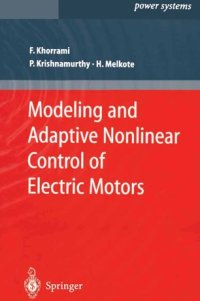 cover of the book Modeling and Adaptive Nonlinear Control of Electric Motors