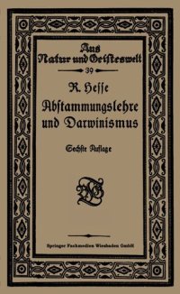 cover of the book Abstammungslehre und Darwinismus