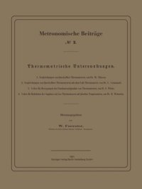 cover of the book Thermometrische Untersuchungen