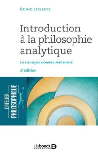 cover of the book Introduction à la philosophie analytique. La logique comme méthode