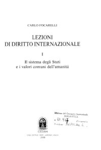 cover of the book Lezioni di diritto internazionale - 1. Il sistema degli Stati e i valori comuni dell’umanità