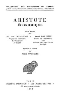 cover of the book Aristote: Économique