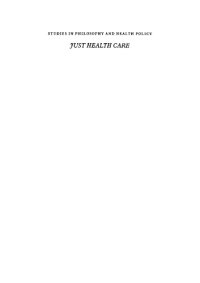 cover of the book Just Health Care