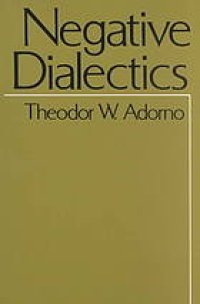 cover of the book Negative Dialectics