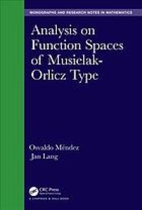 cover of the book Analysis on function spaces of Musielak-Orlicz type