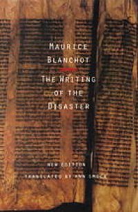 cover of the book The Writing of the Disaster