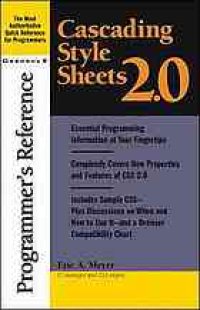 cover of the book Cascading style sheets 2.0: programmer's reference