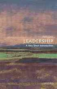 cover of the book Leadership: A Very Short Introduction