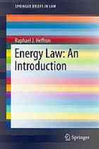 cover of the book Energy Law: An Introduction