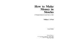 cover of the book How to make money in stocks: a winning system in good times or bad