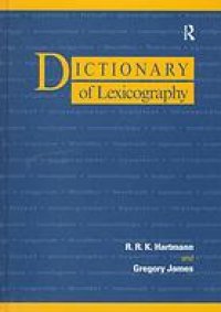 cover of the book Dictionary of Lexicography