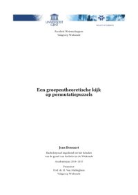 cover of the book Een groepentheoretische kijk op permutatiepuzzels