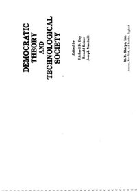 cover of the book Democratic Theory and Technological Society