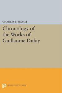 cover of the book Chronology of the Works of Guillaume Dufay