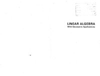 cover of the book Linear Algebra with Geometric Applications