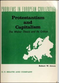 cover of the book Protestantism and  Capitalism  . The Weber Thesis and its critics.