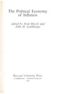 cover of the book The political economy of inflation