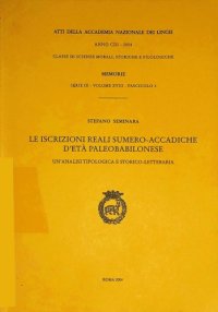 cover of the book Le iscrizioni reali sumero-accadiche di età paleobabilonese. Un’analisi tipologica e storico-letteraria