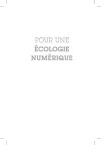 cover of the book Pour une écologie numérique