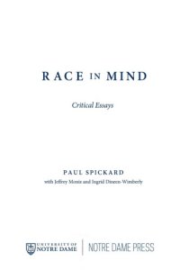 cover of the book Race in Mind: Critical Essays